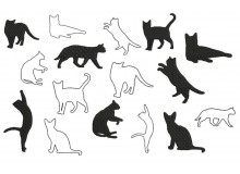 Stickserie - Cat Silhouette